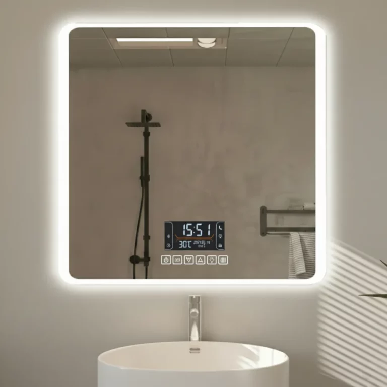 Bluetooth LED Mirror (Frosted Glass) Lead-Free Certified With 3 Colour Adjustable LED Lights - Image 5