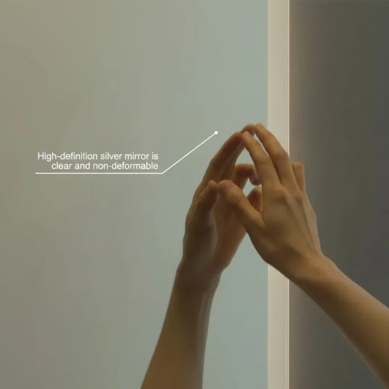 Bluetooth LED Mirror (Frosted Glass) Lead-Free Certified With 3 Colour Adjustable LED Lights - Image 4