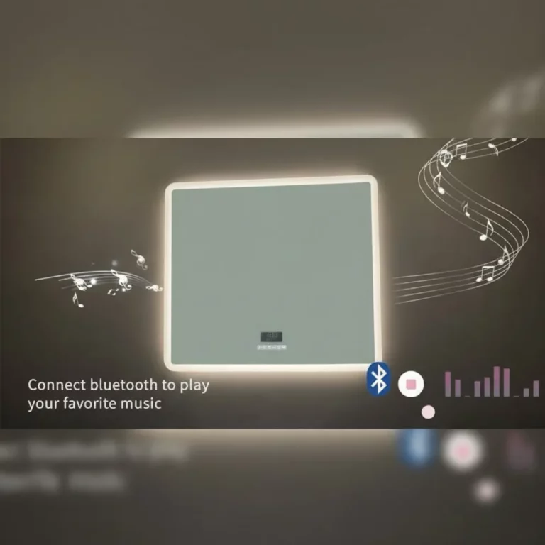 Bluetooth LED Mirror (Frosted Glass) Lead-Free Certified With 3 Colour Adjustable LED Lights - Image 2