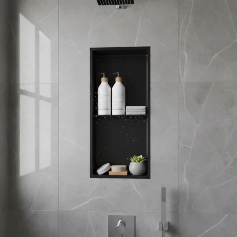 Double Niche Stainless Steel 304 Shower Shelf 12×24 (ND600) - Image 2