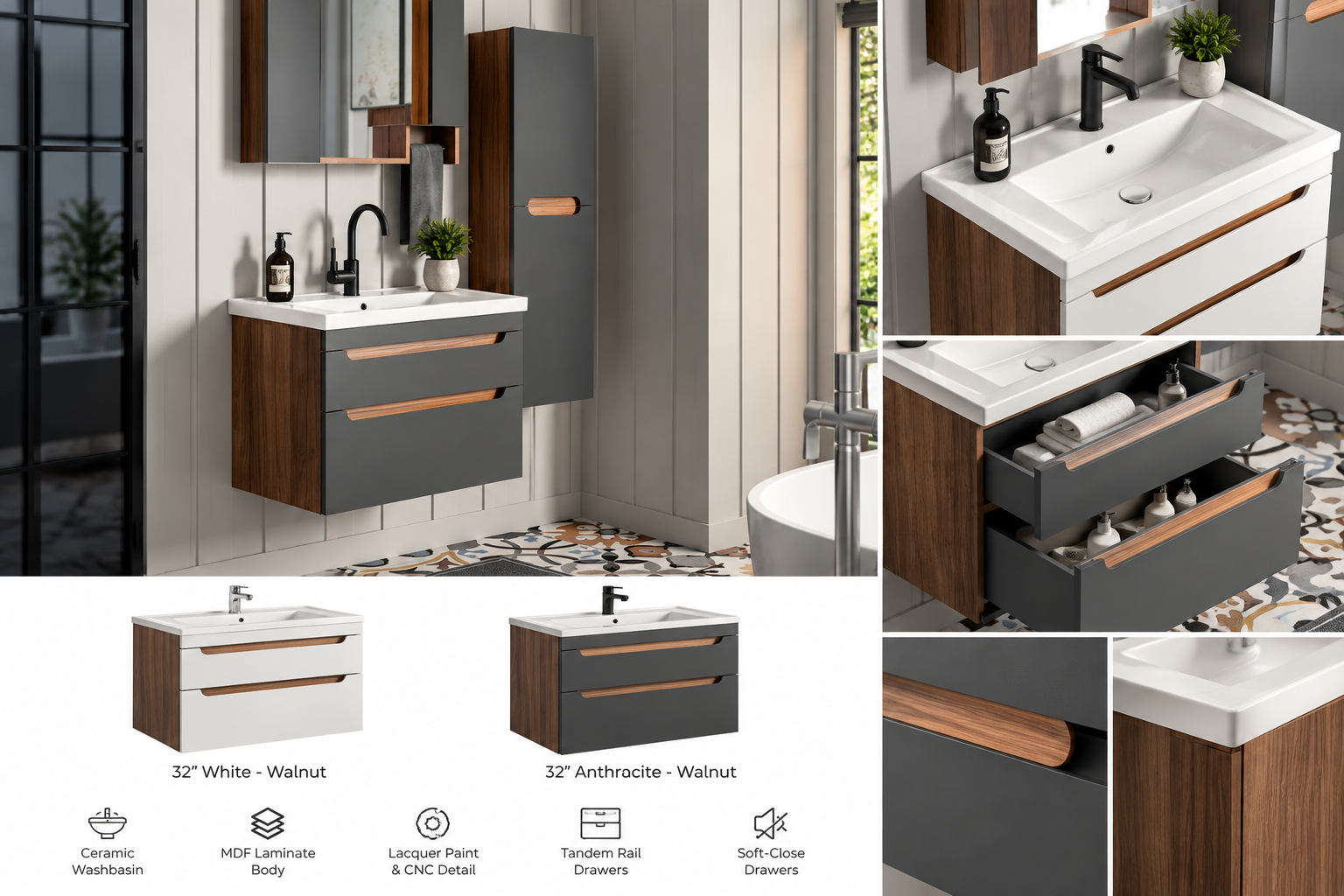 Loft Bathroom Vanity – 32" | POTCI Home
