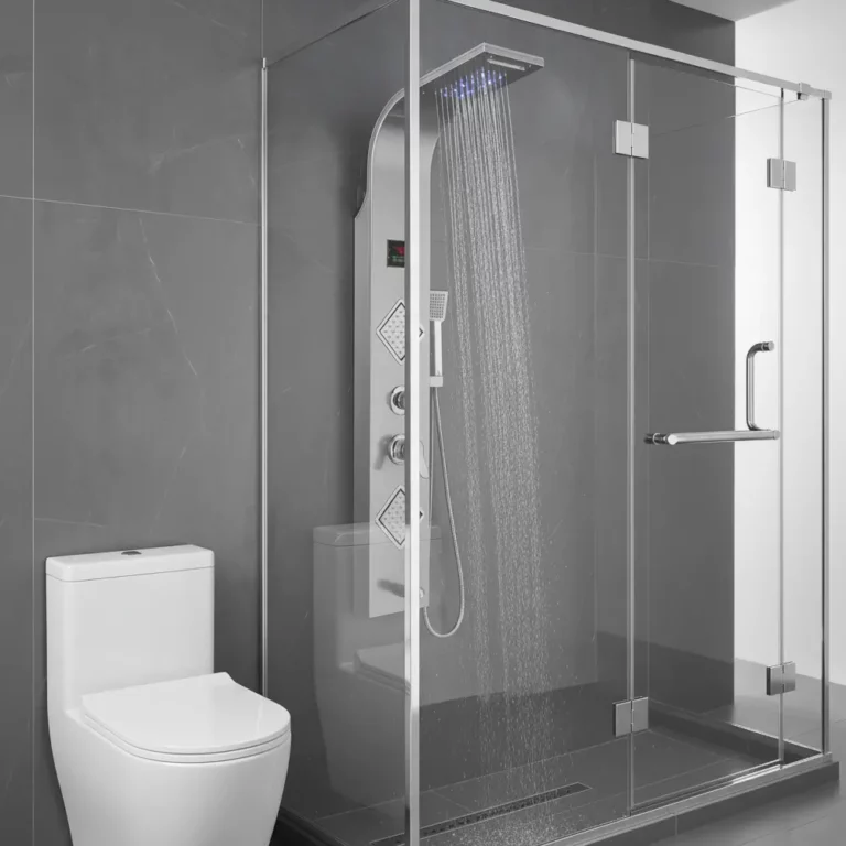 Luxury Shower Panel Tower Stainless Steel with LED Screen – UPC Certified Cartridge (KM6215 ) - Image 3