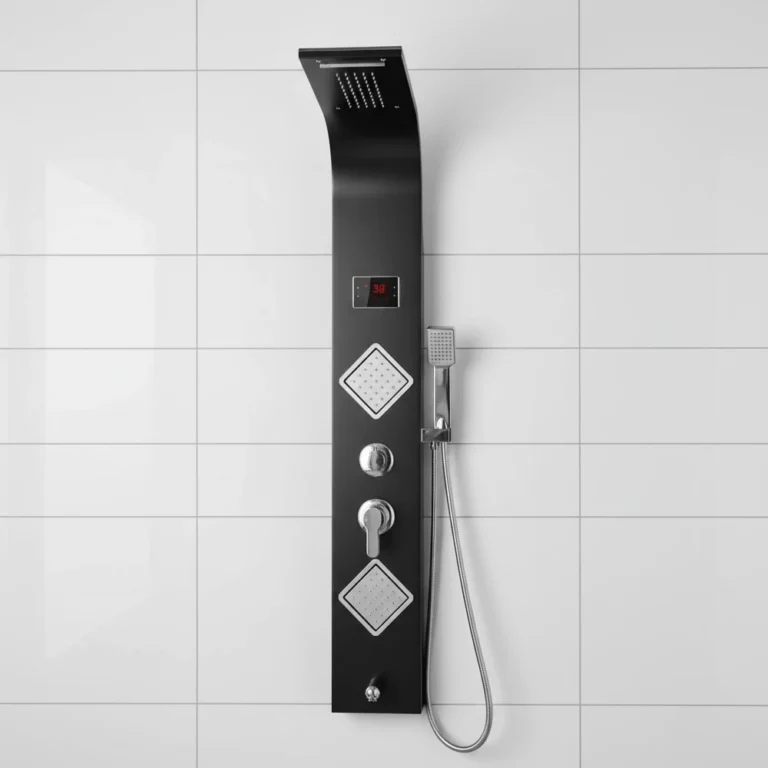 Luxury Shower Panel Tower Stainless Steel with LED Screen – UPC Certified Cartridge (KM6215 ) - Image 2