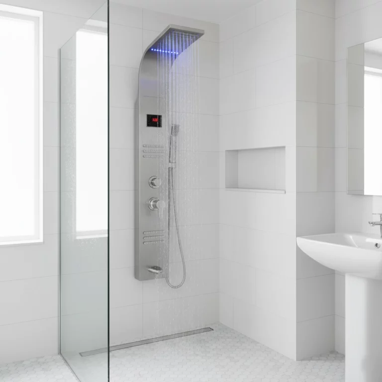 Luxury Shower Panel with Water Monitor and LED Screen (KM6214) - Image 2