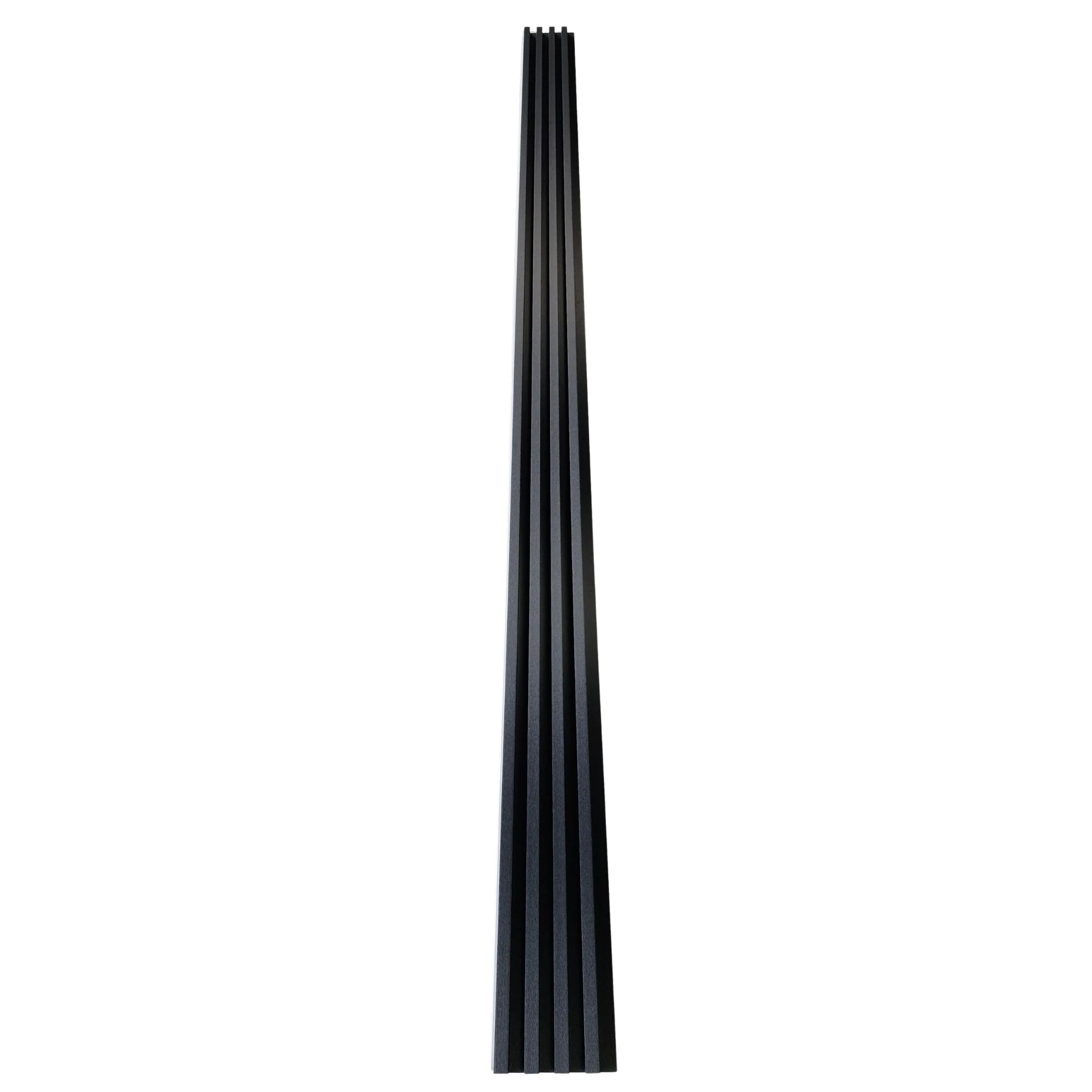 Textured Black WPC Fluted Panel - Image 2